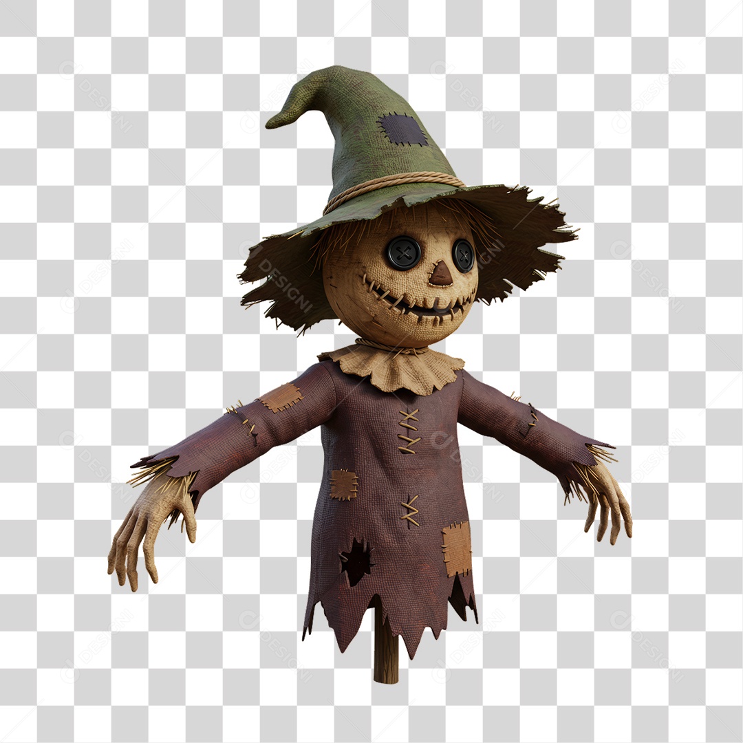 Espantalho Decoração de Halloween PNG Transparente