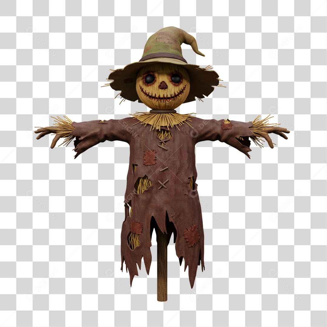 Espantalho Decoração de Halloween PNG Transparente