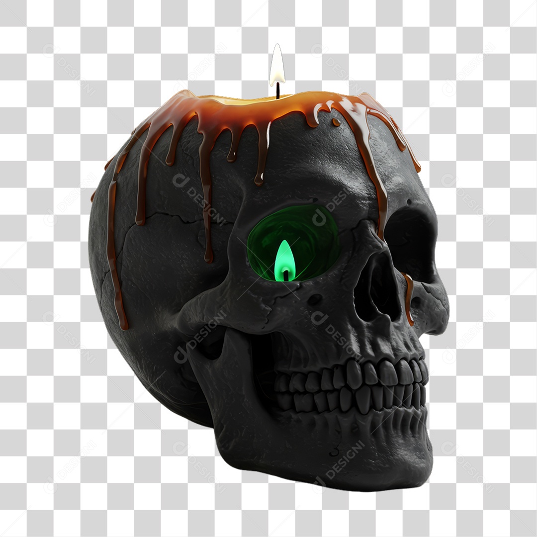 Crânio Decoração de Halloween PNG Transparente