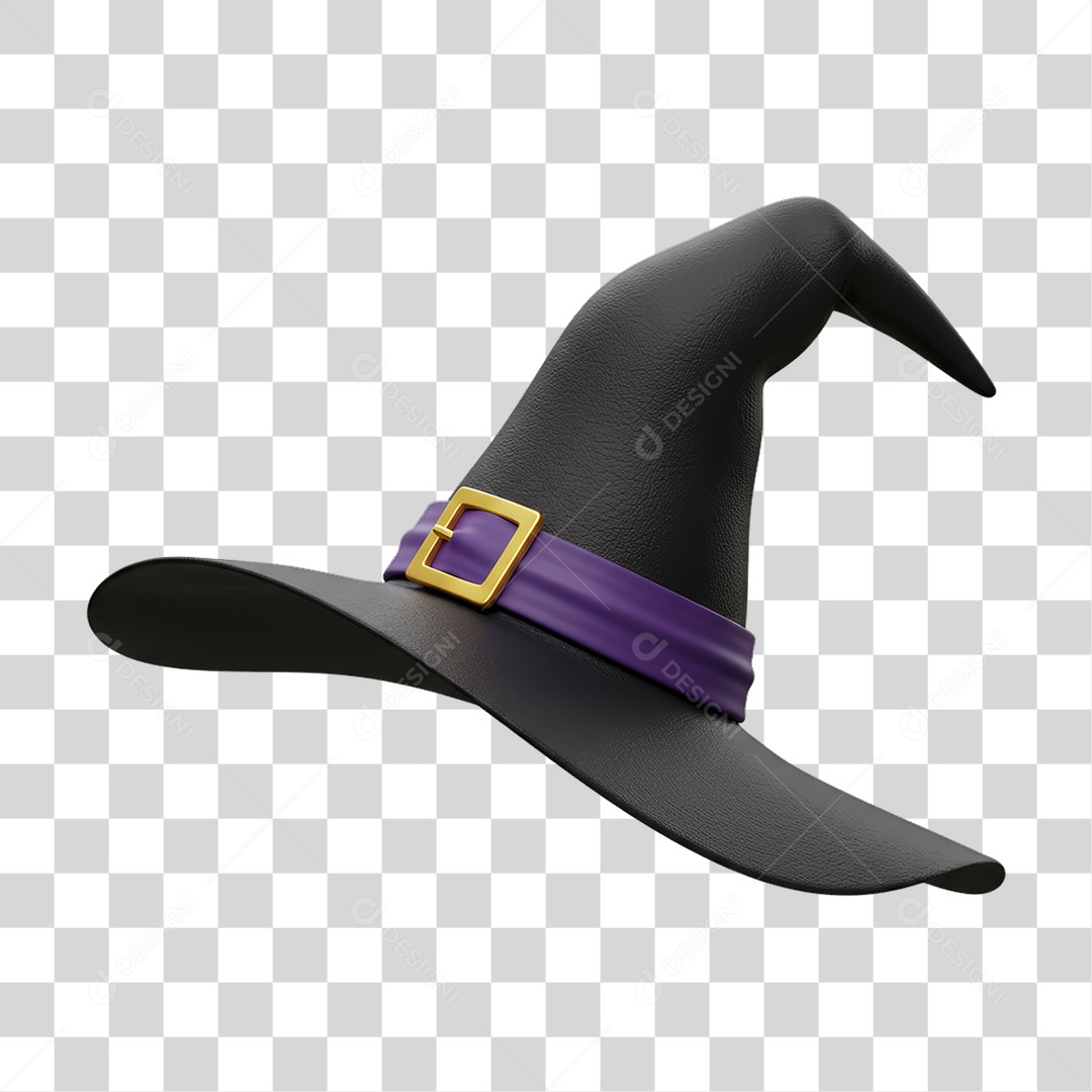 Chapéu de Bruxa Decoração de Halloween PNG Transparente