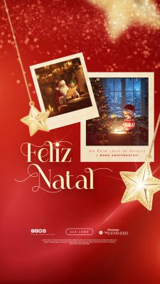 Story Feliz Natal 25 de Dezembro Social Media PSD Editável