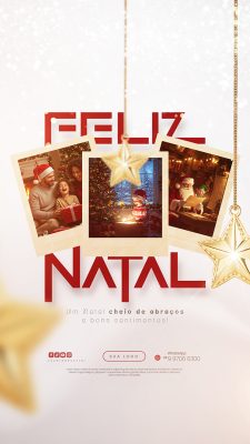 Feliz Natal 25 de Dezembro Social Media PSD Editável