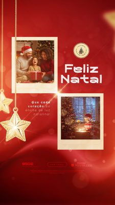 Story Feliz Natal 25 de Dezembro Social Media PSD Editável
