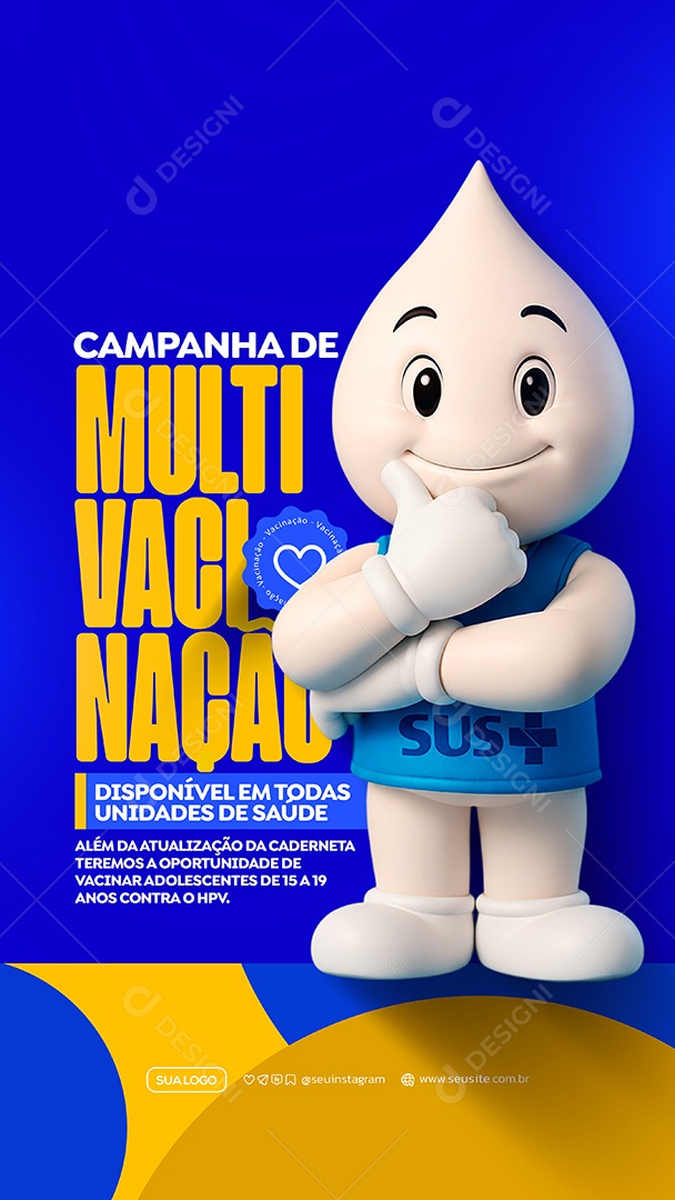 Story Campanha de Multivacinação Social Media PSD Editável