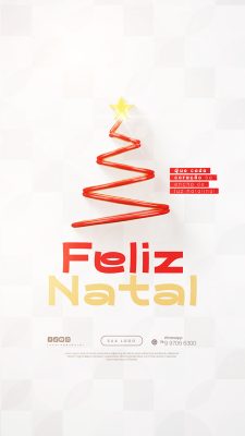 Story Feliz Natal 25 de Dezembro Social Media PSD Editável