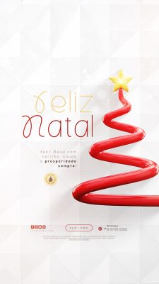 Story Feliz Natal 25 de Dezembro Social Media PSD Editável