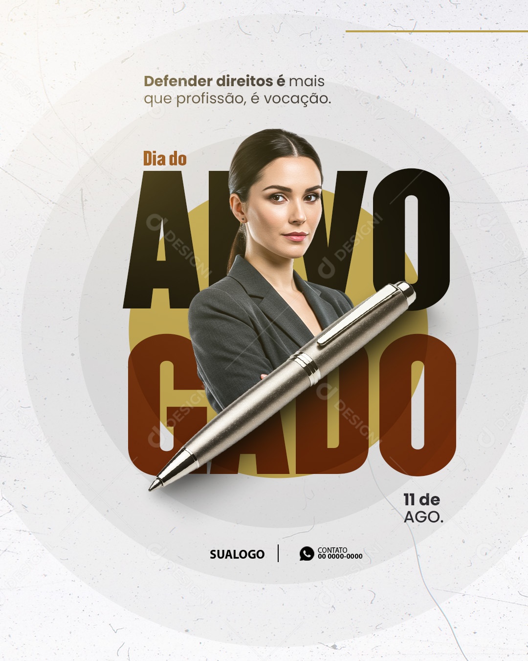 Dia do Advogado 11 de Agosto A Justiça Tem Voz Social Media PSD Editável