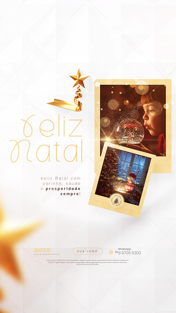 Story Feliz Natal 25 de Dezembro Saúde e Prosperidade Sempre Social Media PSD Editável