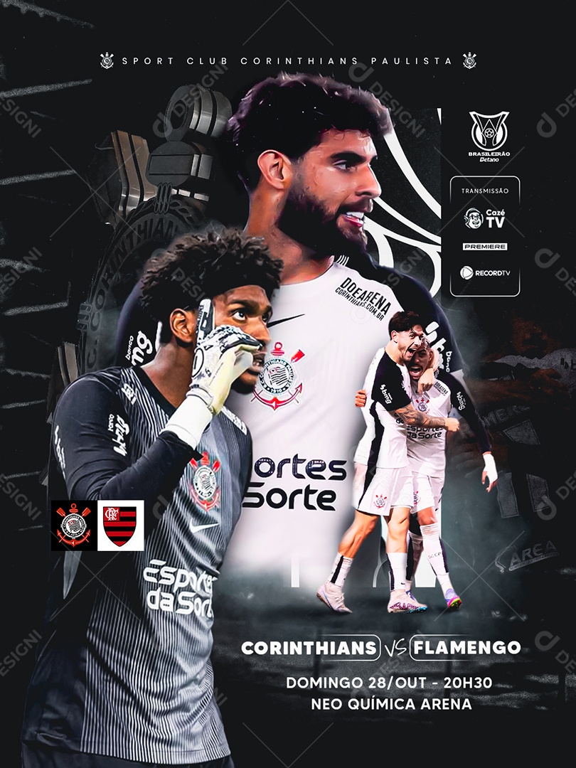 Flyer Jogo de Futebol Social Media PSD Editável