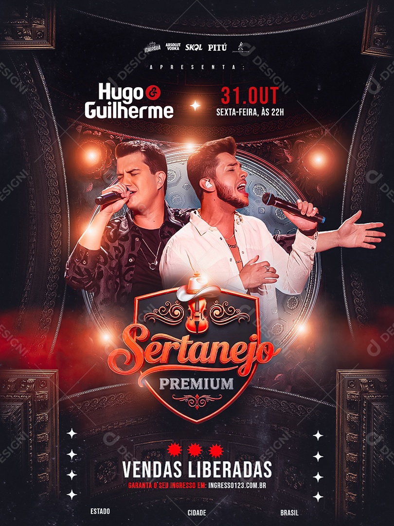 FLyer Sertanejo Premium Social Media PSD Editável