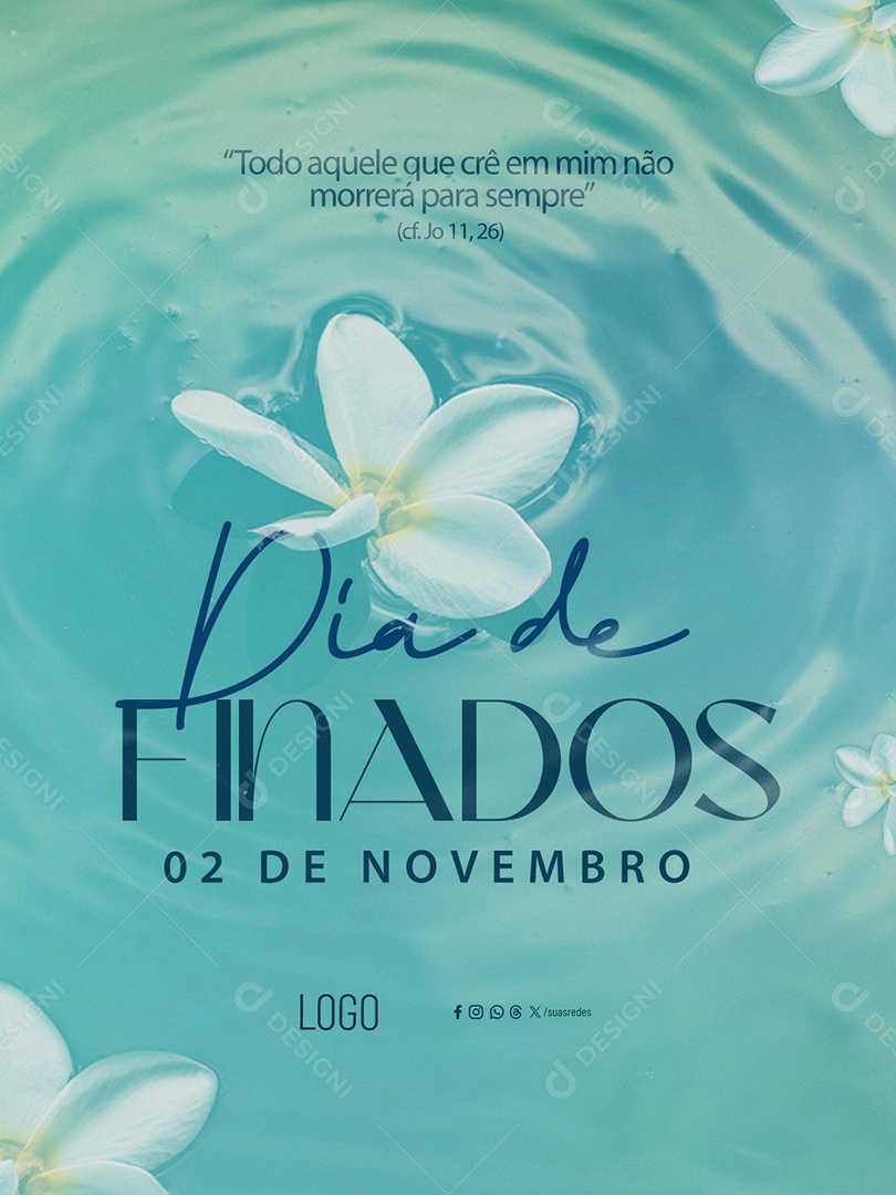 Post Dia de Finados 02 de Nov Social Media PSD Editável