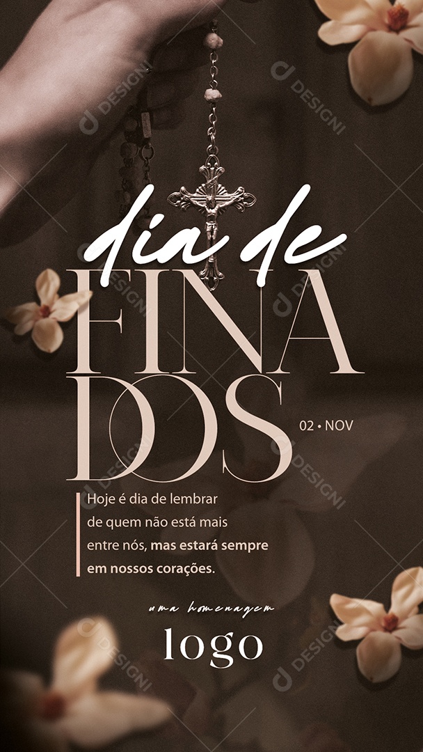 Post Dia de Finados Social Media PSD Editável