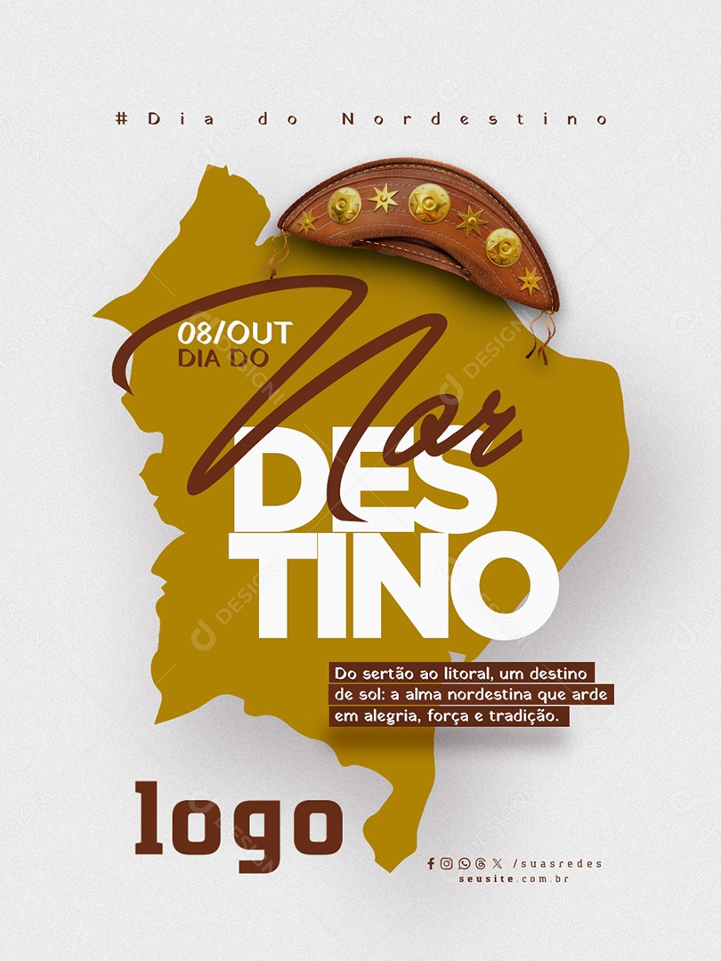 Post Dia do Nordestino Social Media PSD Editável