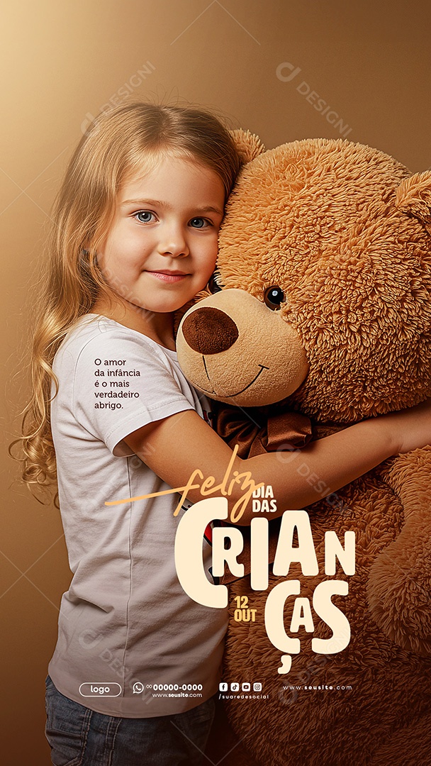 Story Feliz Dia das Crianças 12 de Outubro Social Media PSD Editável