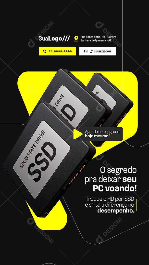 Story Assistência Técnica O Segredo Pra Deixar seu PC Voando Social Media PSD Editável
