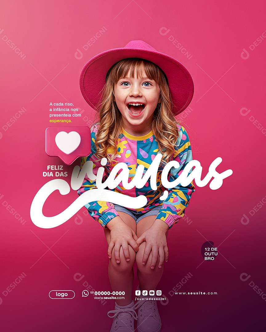 Feliz Dia das Crianças 12 de Outubro Social Media PSD Editável