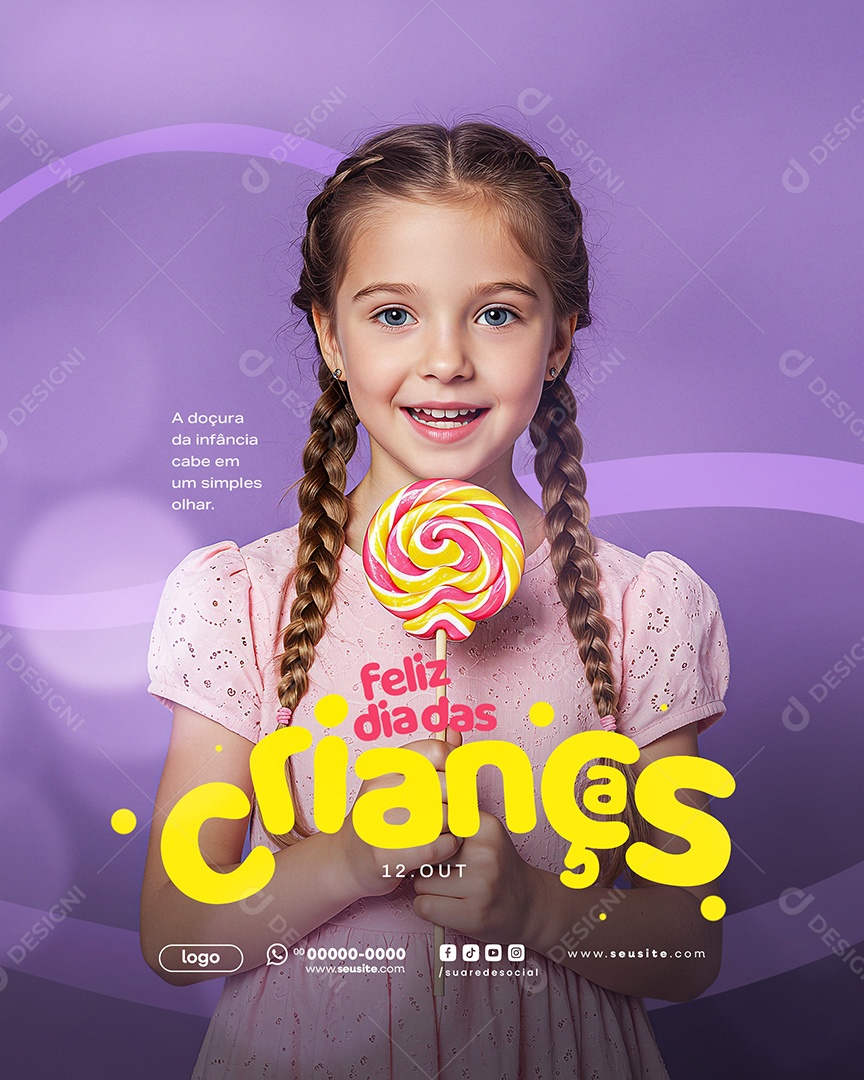Feliz Dia das Crianças 12 de Outubro Social Media PSD Editável