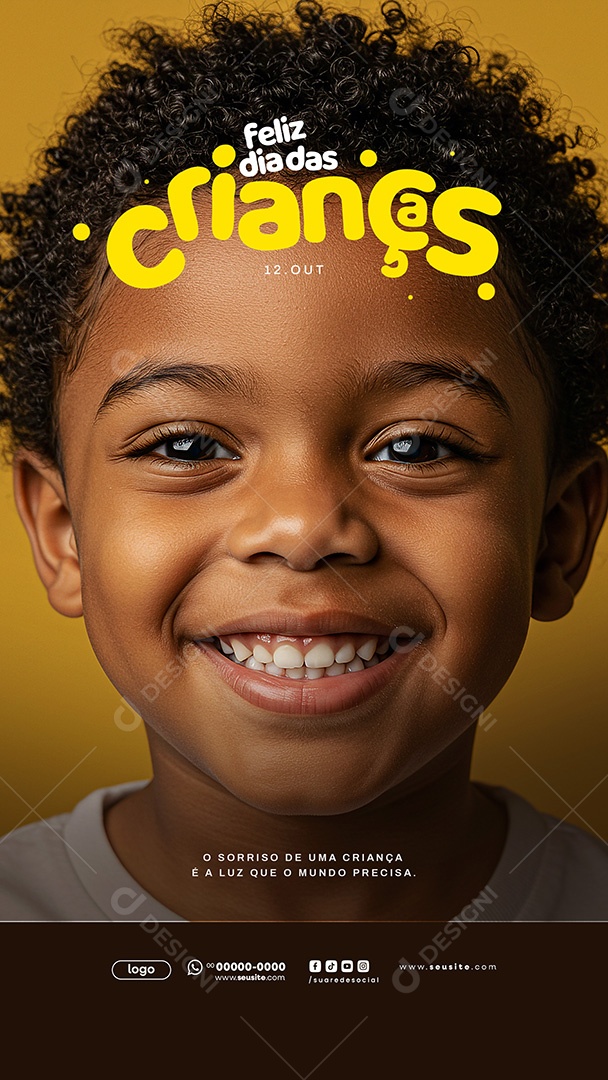 Story Feliz Dia das Crianças 12 de Outubro Social Media PSD Editável