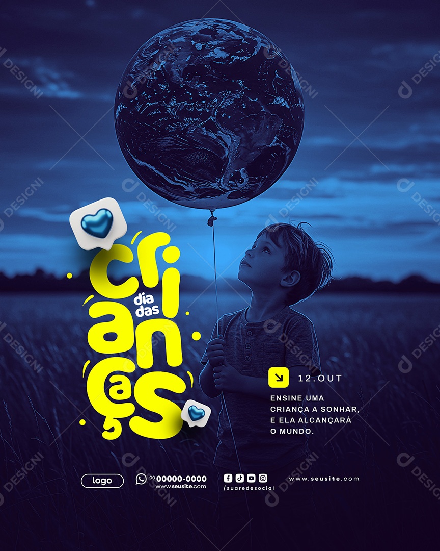 Dia das Crianças 12 de Outubro Social Media PSD Editável