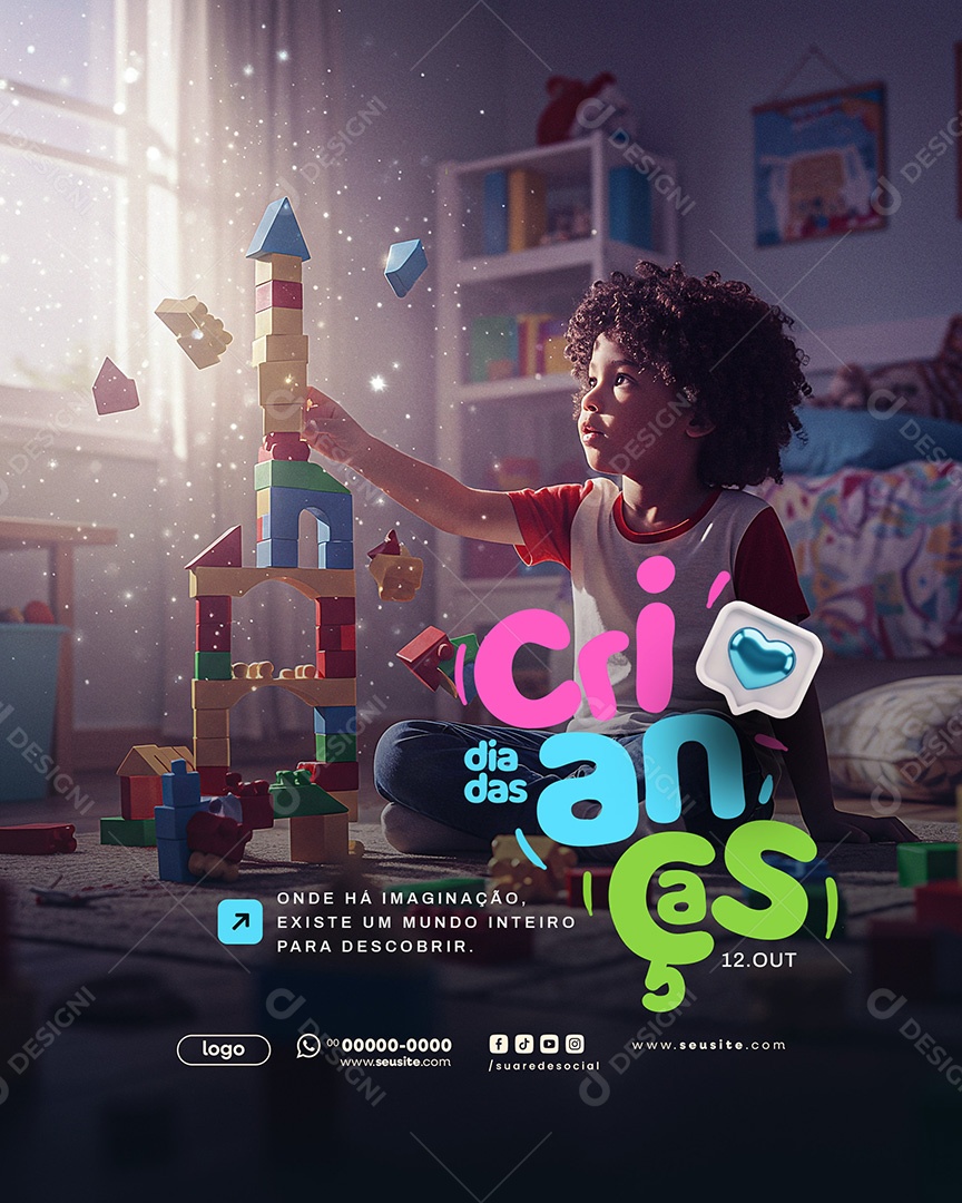 Dia das Crianças 12 de Outubro Social Media PSD Editável