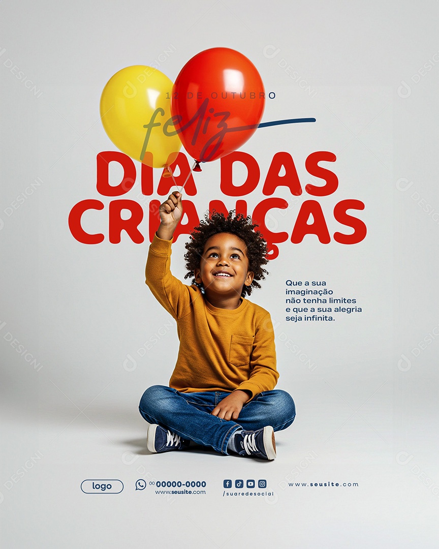 Feliz Dia das Crianças 12 de Outubro Social Media PSD Editável