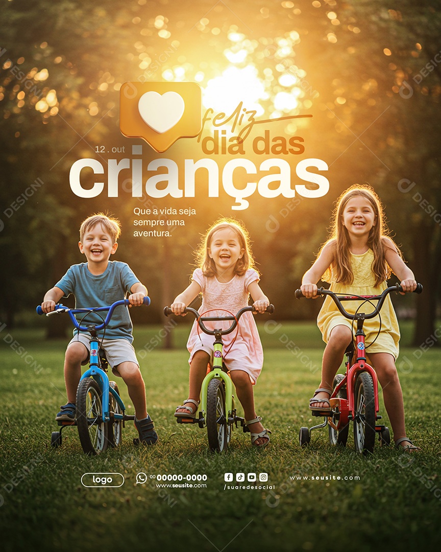 Feliz Dia das Crianças 12 de Outubro Social Media PSD Editável