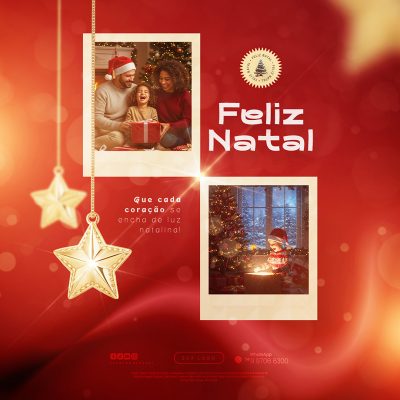 Feliz Natal 25 de Dezembro Social Media PSD Editável