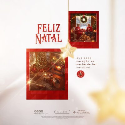 Feliz Natal 25 de Dezembro Social Media PSD Editável