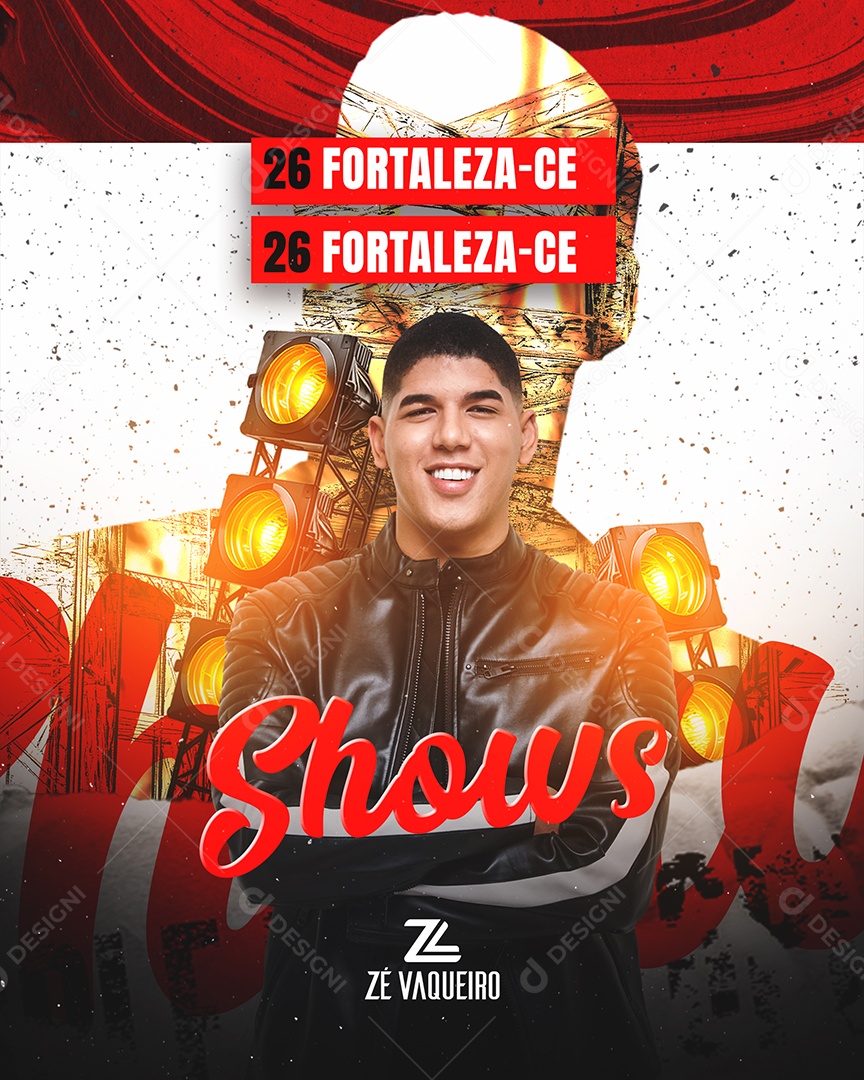 Flyer Evento Show Zé Vaqueiro PSD Editável