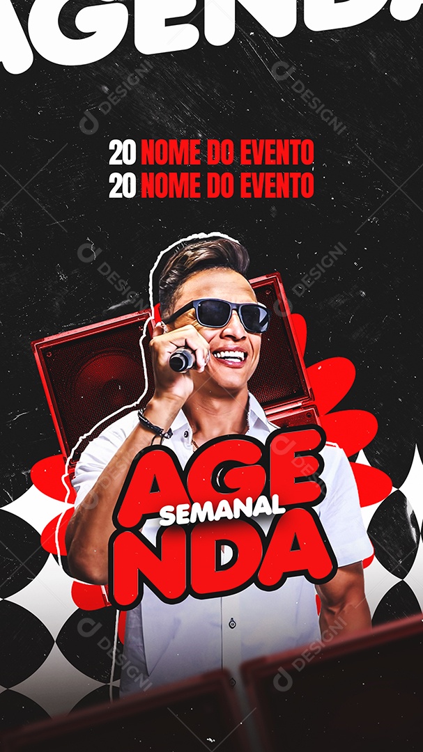 Flyer Evento Agenda Semanal PSD Editável