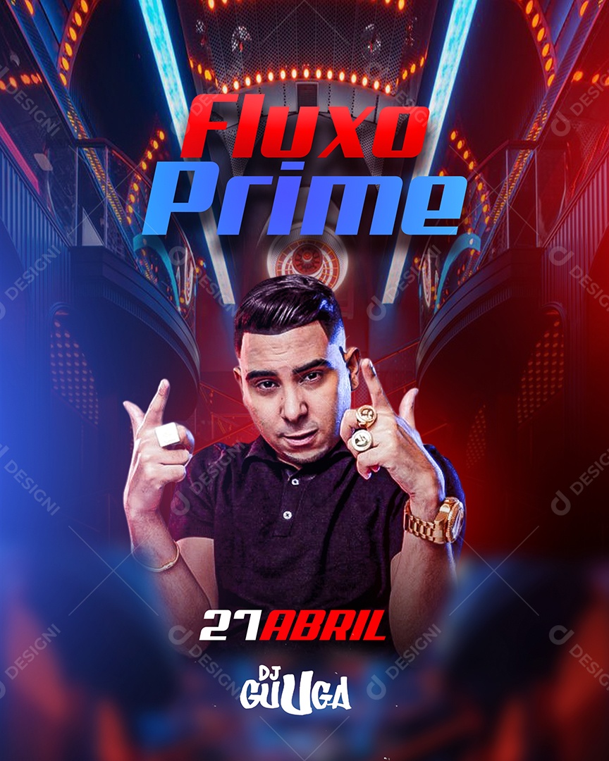 Flyer Evento Fluxo Prime PSD Editável