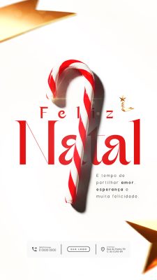 Story Feliz Natal 25 de Dezembro Social Media PSD Editável