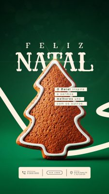 Story Feliz Natal 25 de Dezembro Social Media PSD Editável
