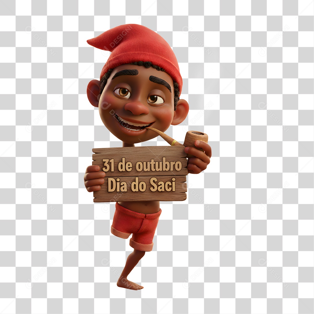 Saci-Pererê Personagem do Folclore Brasileiro PNG Transparente