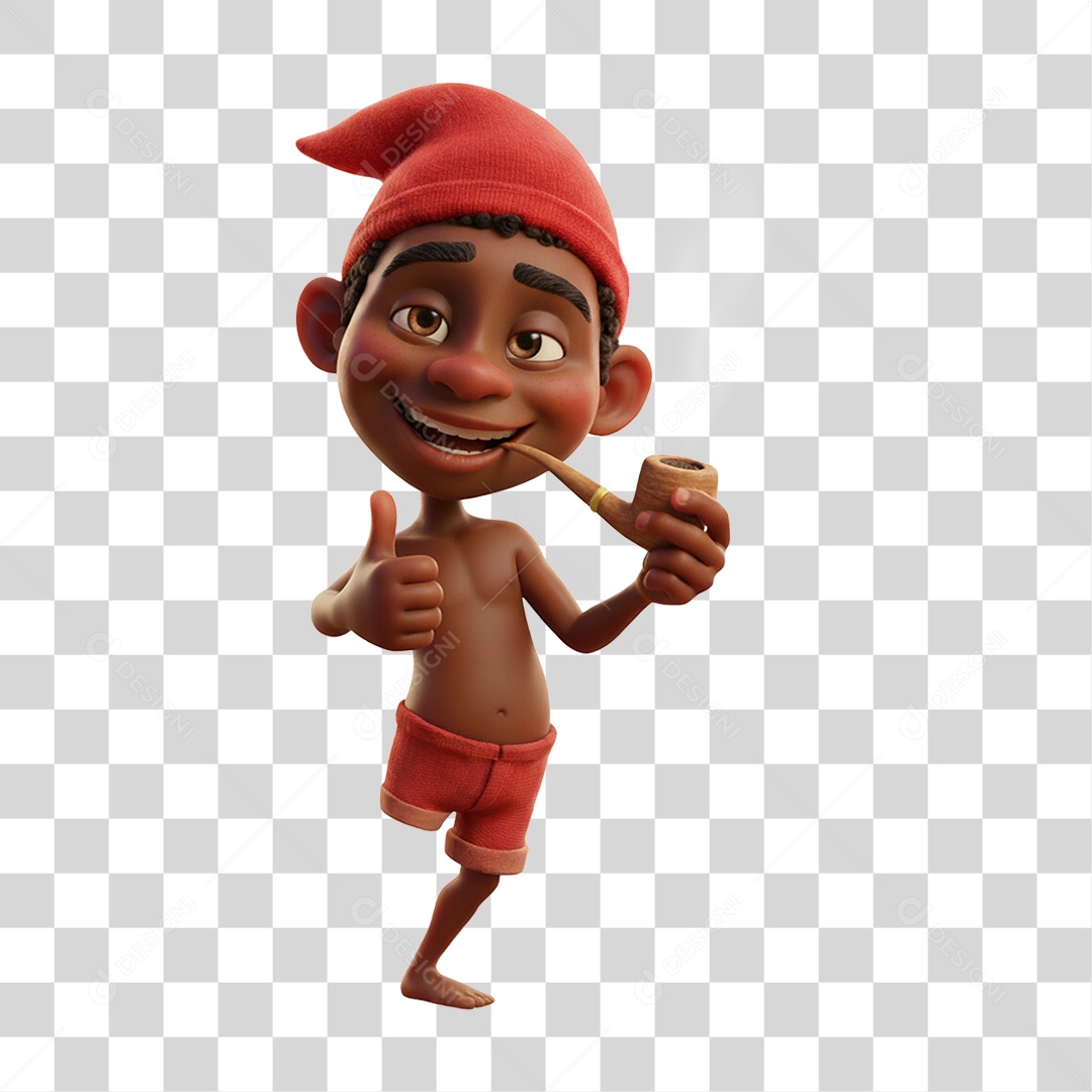 Saci-Pererê Personagem do Folclore Brasileiro PNG Transparente