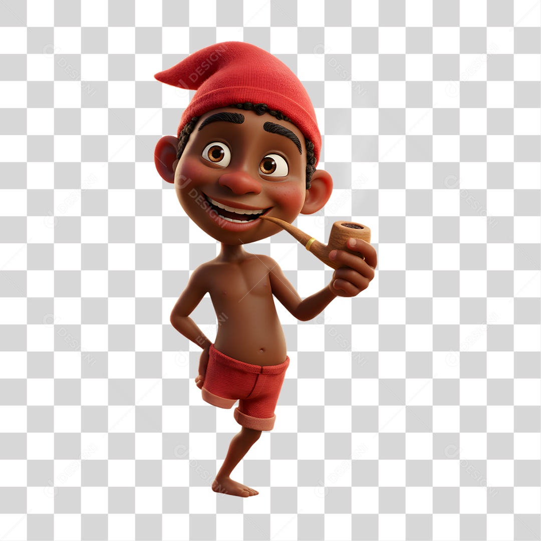 Saci-Pererê Personagem do Folclore Brasileiro PNG Transparente