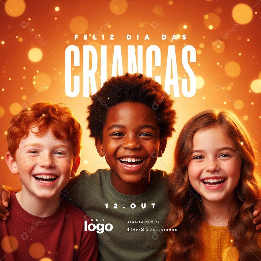 Feliz Dia das Crianças 12 de Outubro Social Media PSD Editável