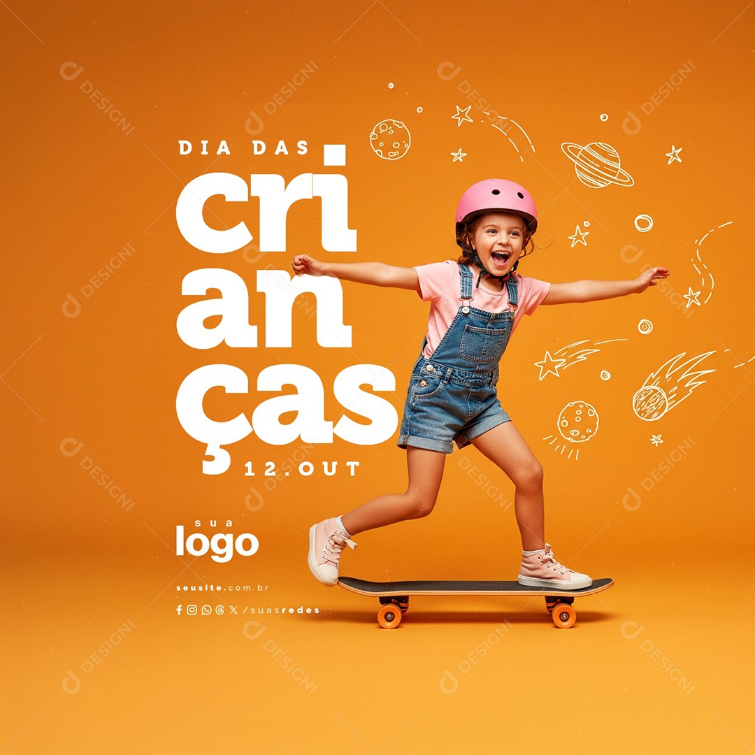 Dia das Crianças 12 de Outubro Social Media PSD Editável