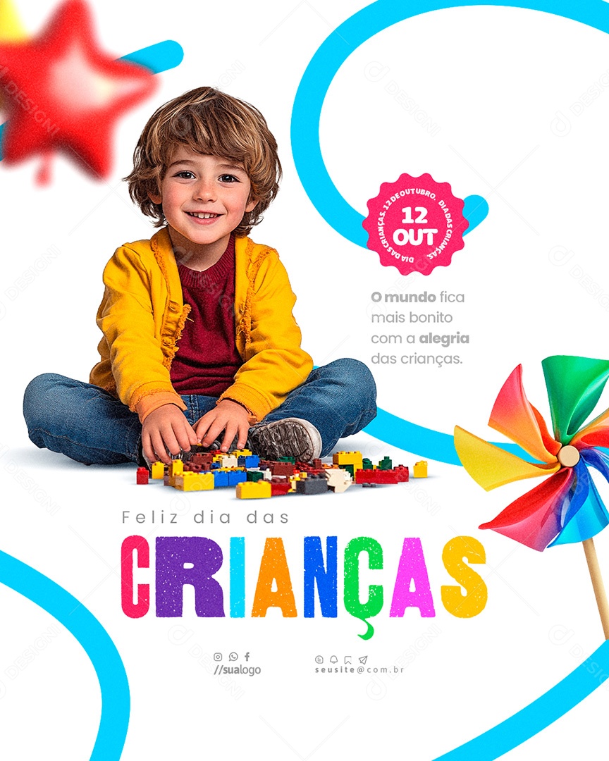Feliz Dia das Crianças 12 de Outubro Social Media PSD Editável