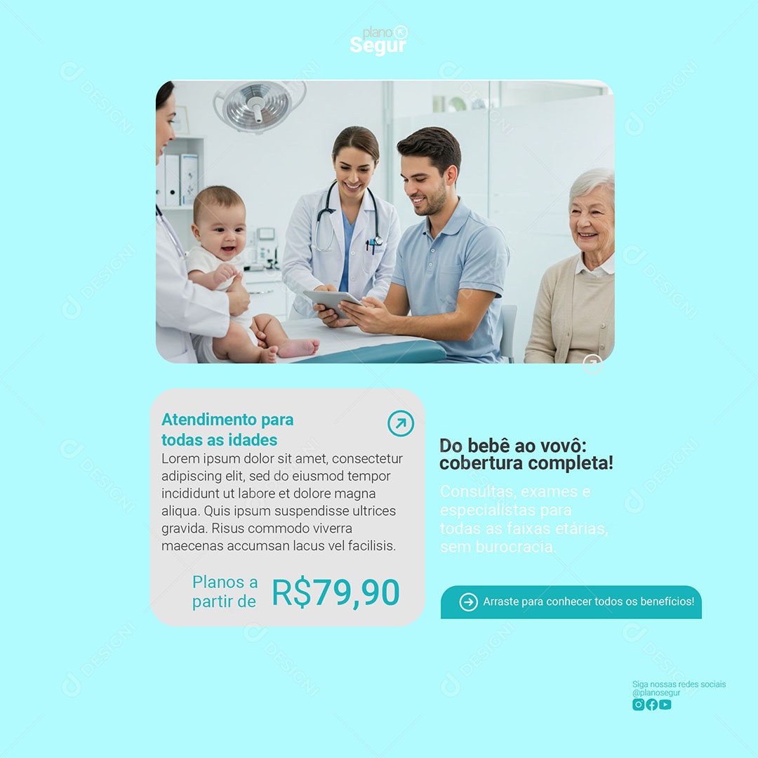 Plano de Saúde Seguro PSD Editável