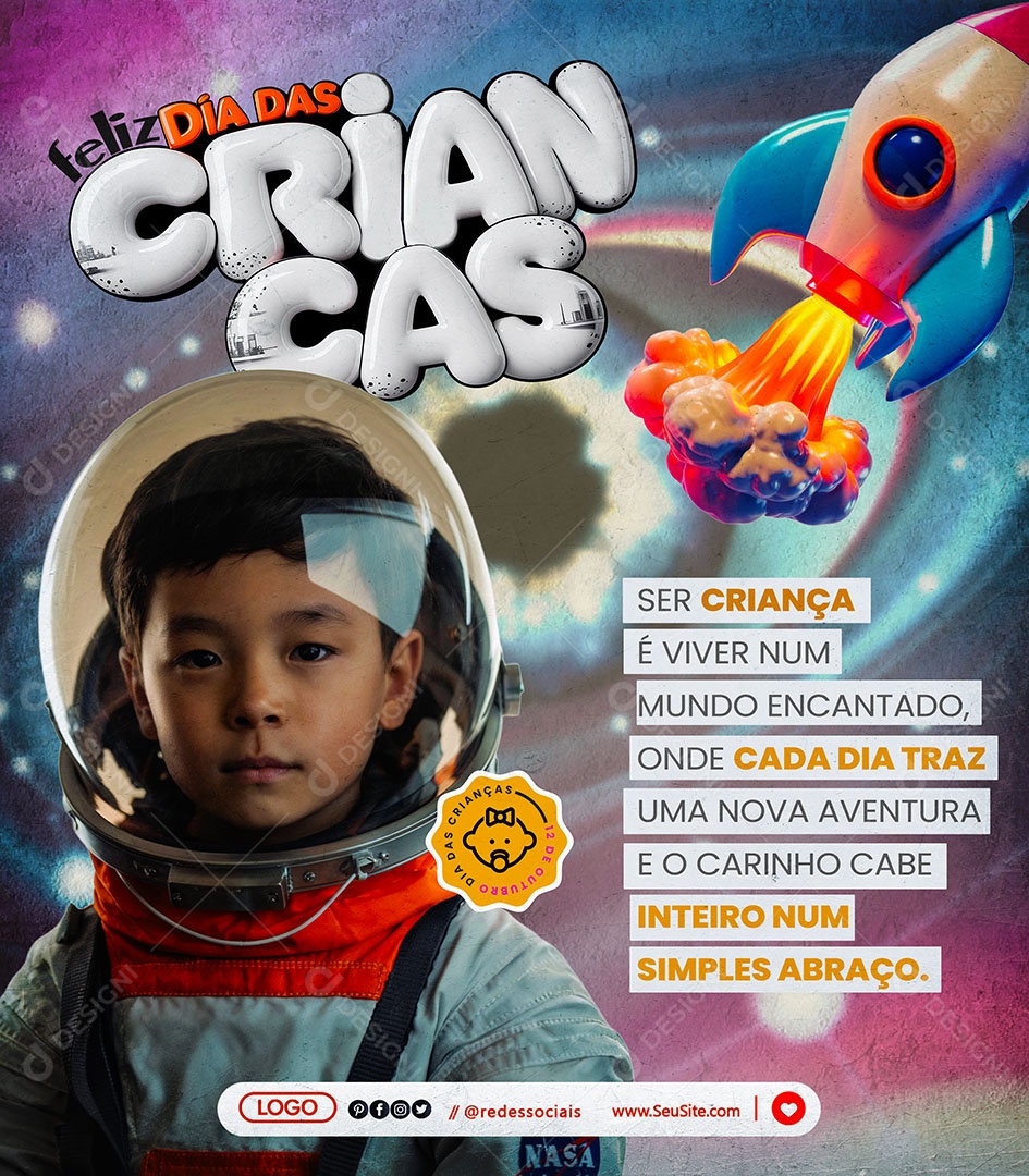 Social Media Dia das Crianças PSD Editável