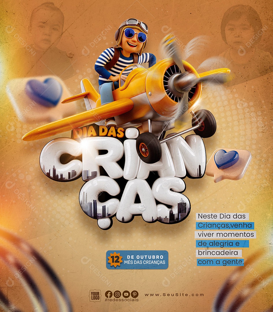 Social Media Dia das Crianças PSD Editável