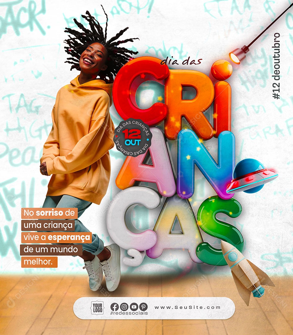 Social Media Dia das Crianças PSD Editável