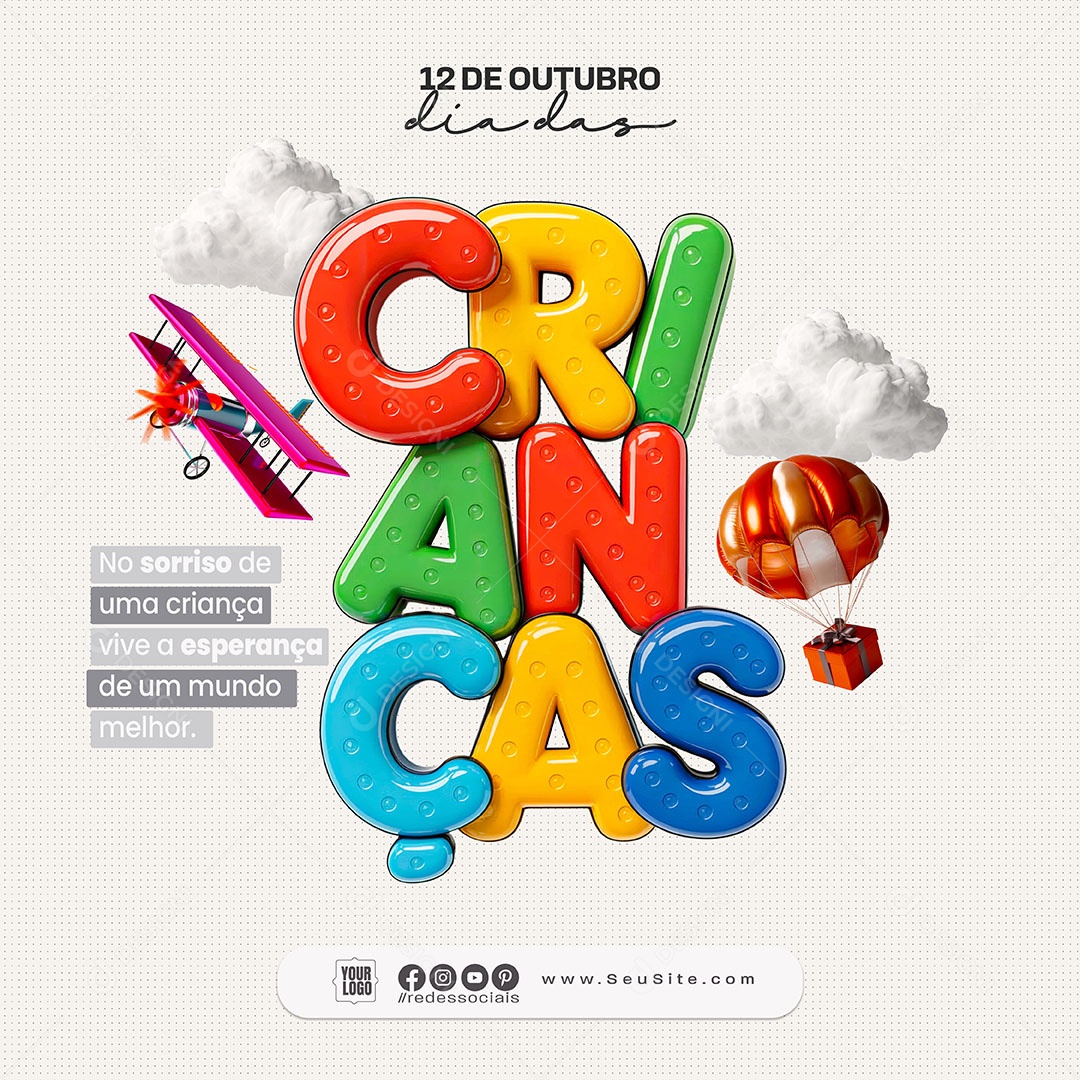 Social Media Dia das Crianças PSD Editável