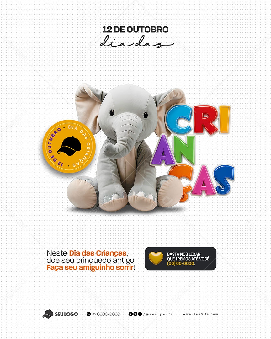 Social Media Dia das Crianças PSD Editável