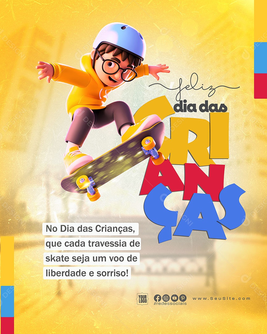 Social Media Dia das Crianças PSD Editável