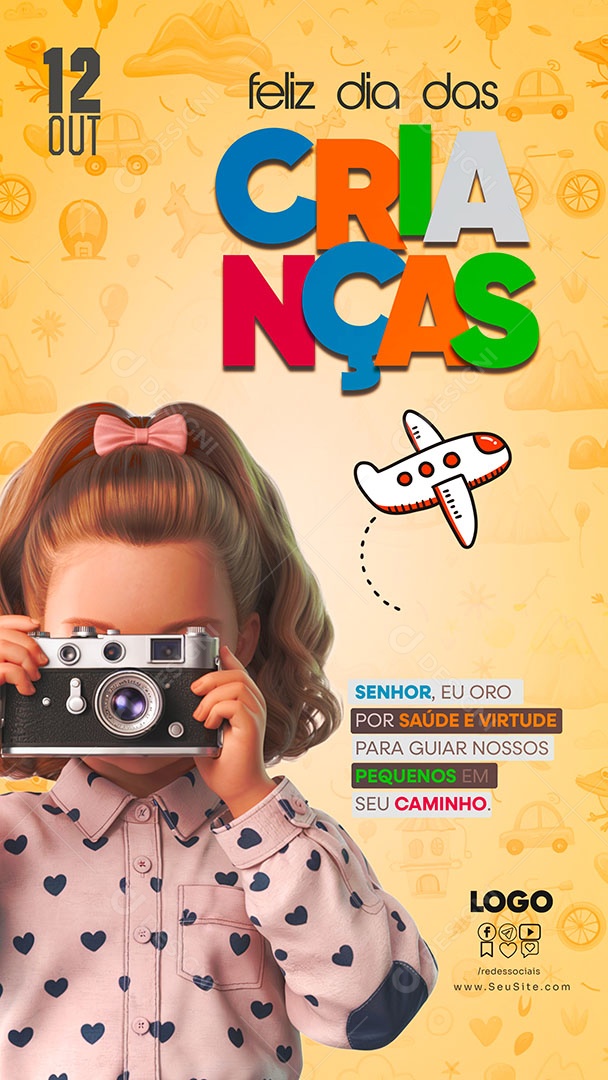 Social Media Story Dia das Crianças PSD Editável