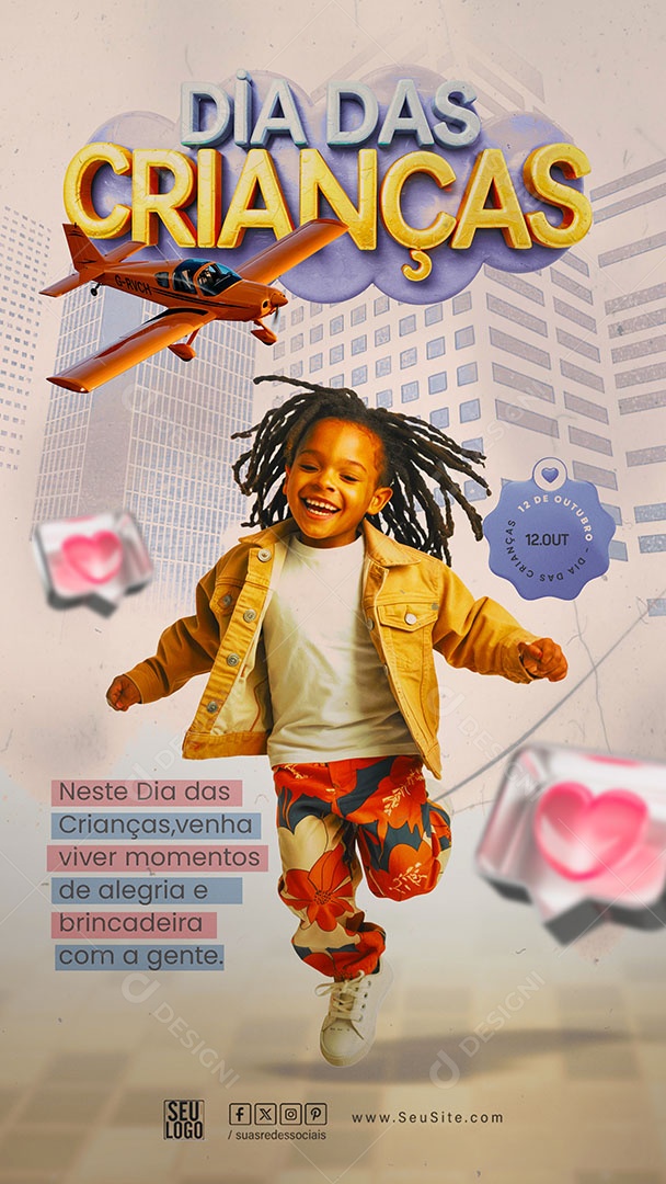 Social Media Story Dia das Crianças PSD Editável