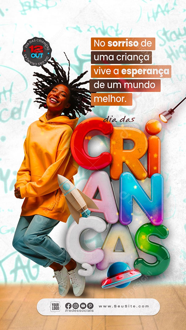 Social Media Story Dia das Crianças PSD Editável