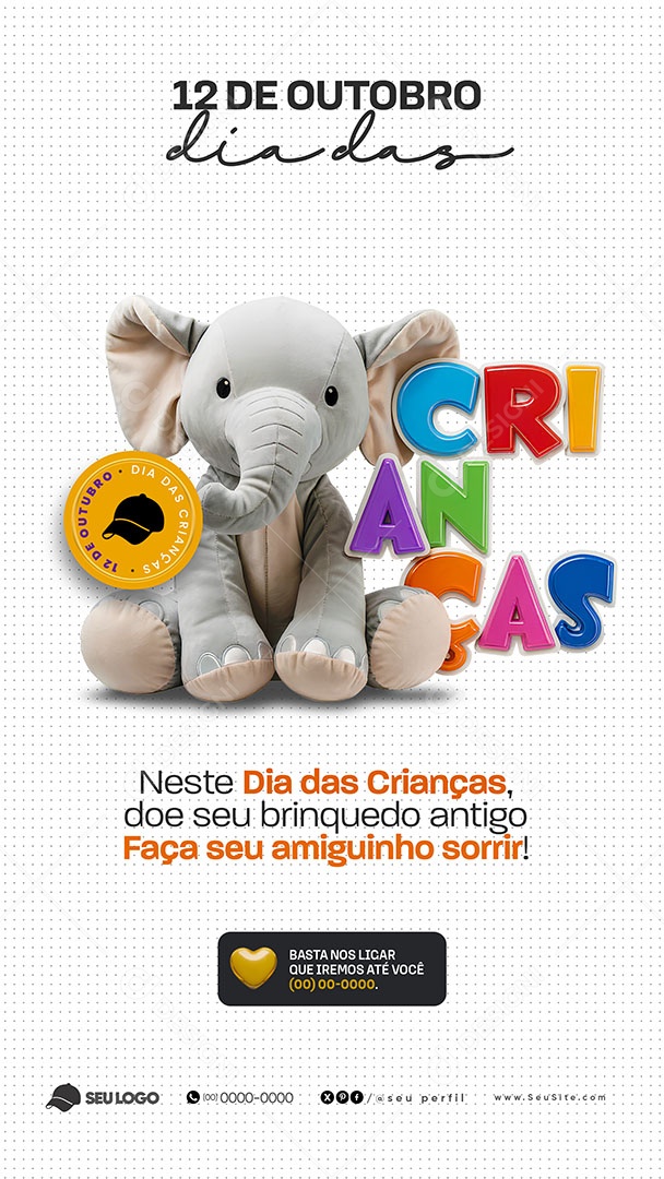 Social Media Story Dia das Crianças PSD Editável